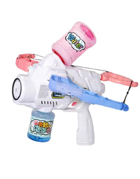 Electric Bow Bubble Gun With Light Toy For Kids
