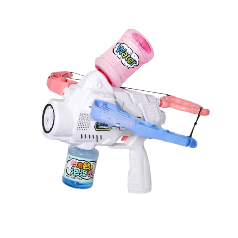 Electric Bow Bubble Gun With Light Toy For Kids