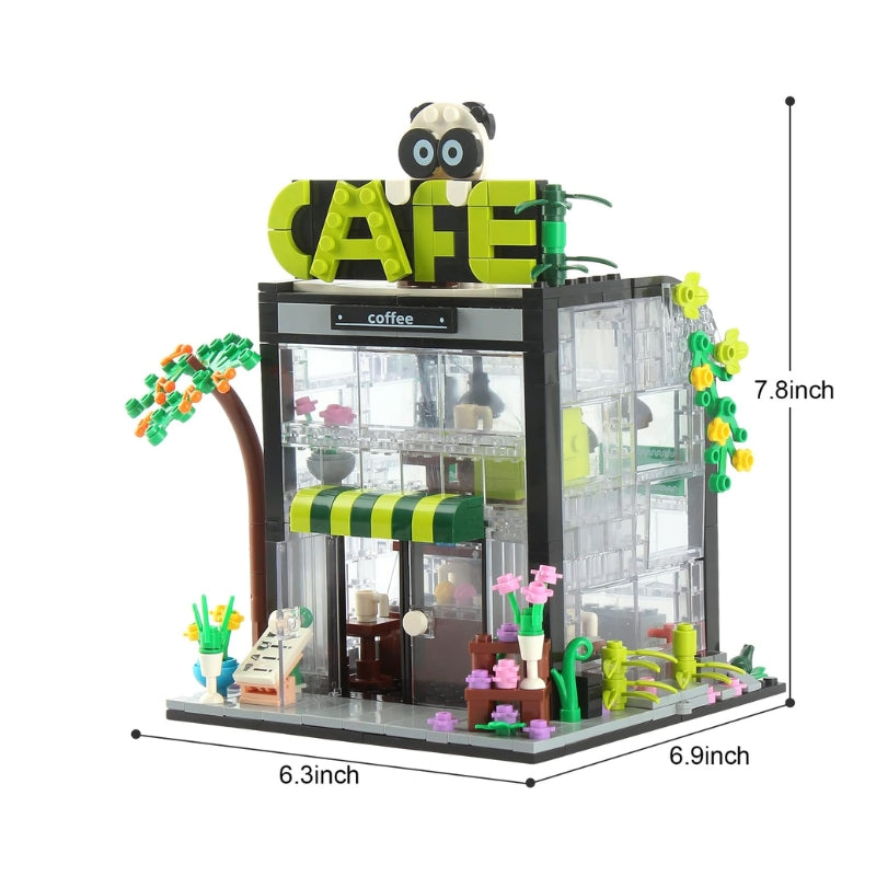 Lego Coffee Shop Building Bricks Toy For Kids (589 Pcs)