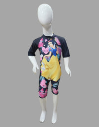 Cinderella 1-Piece Swimming Costume Lycra Fabric For Girls
