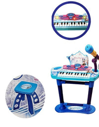 Musical Piano With Microphone And Chair For Kids
