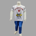 Stylish Car T-Shirt With Denim Pants For Boys