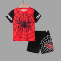 Spiderman Printed T-Shirt With Short For Kids