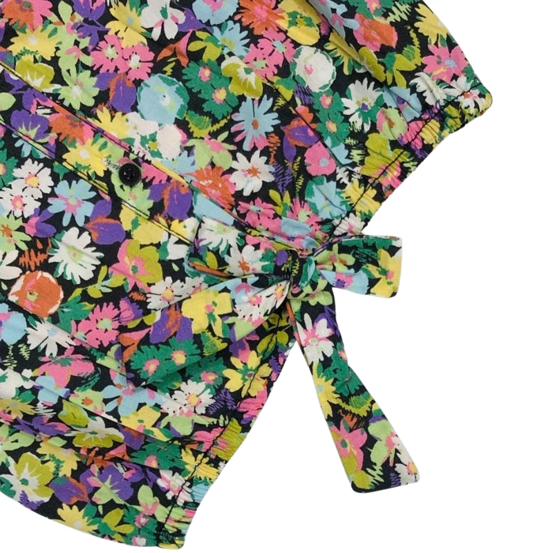 Floral Print Cotton Eastern Top For Girls