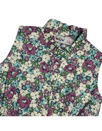 Floral Print Cotton Eastern Top For Girls
