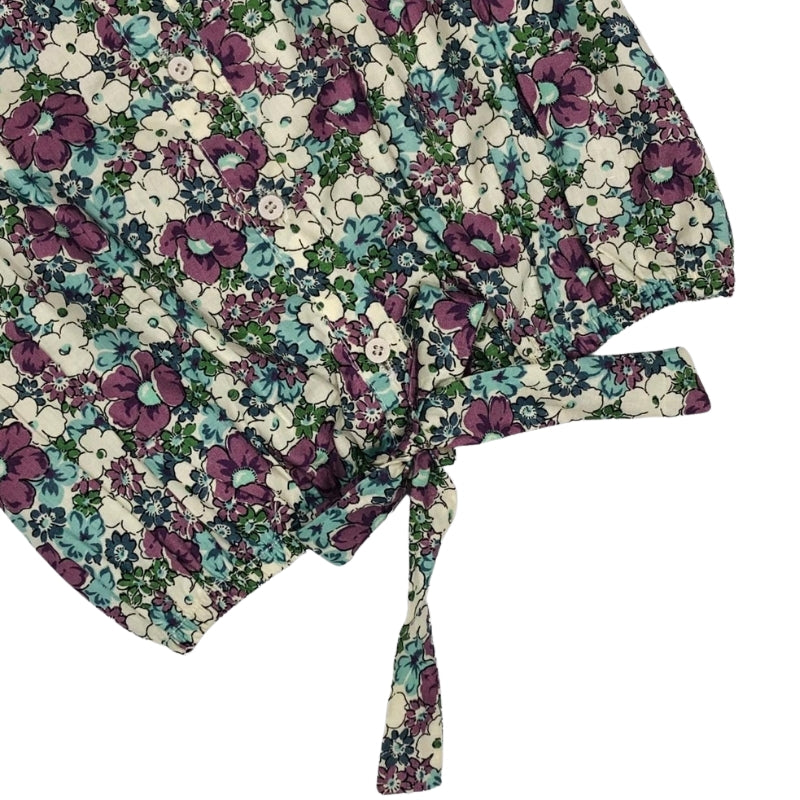 Floral Print Cotton Eastern Top For Girls