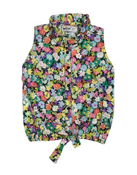 Floral Print Cotton Eastern Top For Girls
