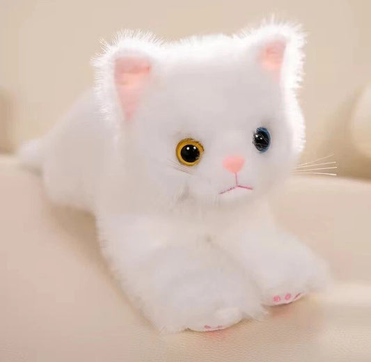 Realistic Plush Cat Toy Soft Stuffed Animal for Kids (Multiple Colors)