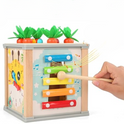 6-in-1 Wooden Activity Cube For Kids