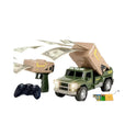 2-in-1 Military Remote Control Spray Money Car – 2.4GHz RC Vehicle