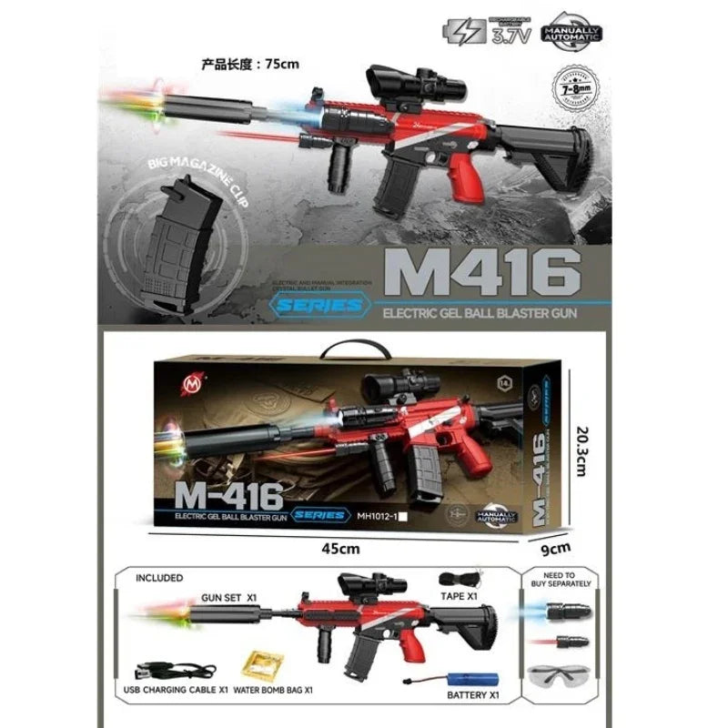 Sniper Rifle Electric Water Bullet Gun Rechargeable  Shooting Toy