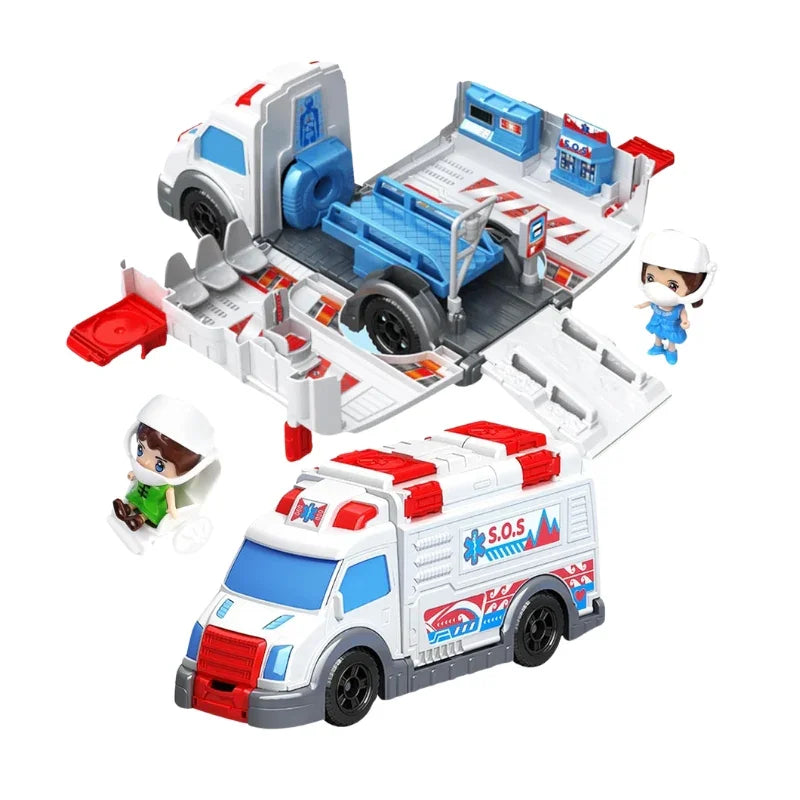 Deluxe Storage Ambulance Playset –Medical Rescue Vehicle