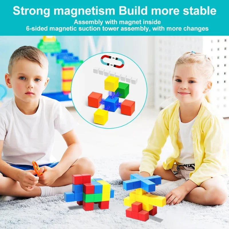 Magnetic Building Blocks Set for Toddlers Construction Toys
