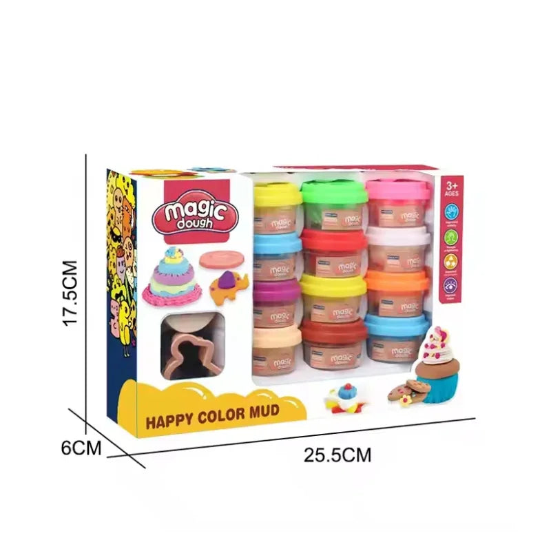 Funny Kids DIY Clay  Modeling Kit  Dough Play Toy Set