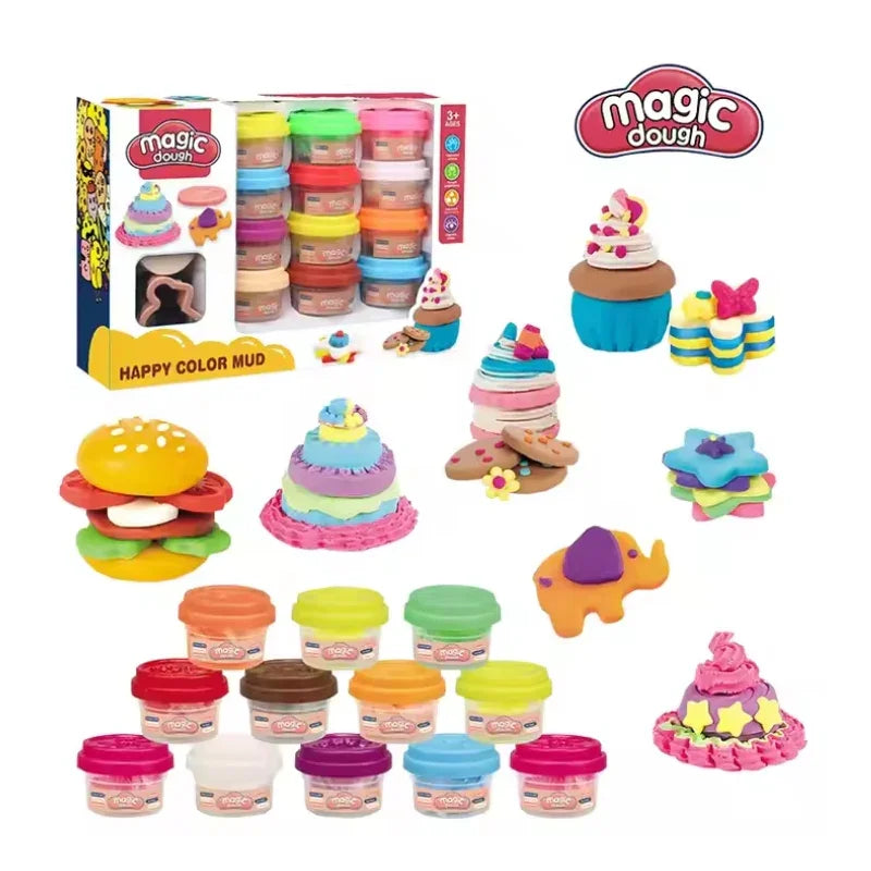 Funny Kids DIY Clay  Modeling Kit  Dough Play Toy Set