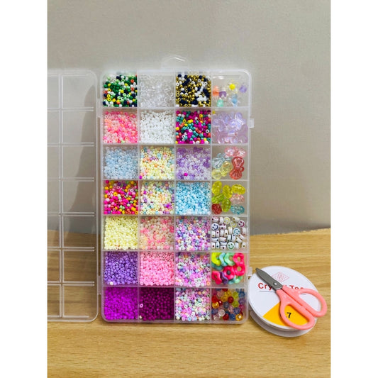 Bead Jewelry Making Kit for Kids – Multi-Design Beads Box