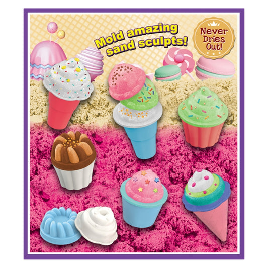 Magic Sand Ice Cream Play Set for Kids – Colorful Kinetic Sand Molding Kit