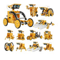 Solar Powered Educational Vehicle Construction Set – DIY Orange Solar Robot Kit