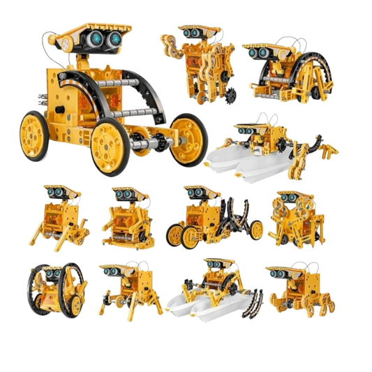 Solar Powered Educational Vehicle Construction Set – DIY Orange Solar Robot Kit