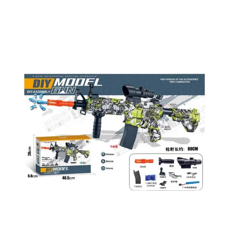 Graffiti M416 Electric Water Bullet Gun – Vibrant Graffiti Design