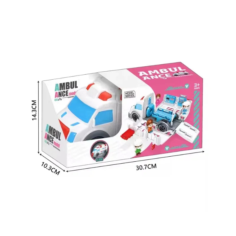 Deluxe Storage Ambulance Playset –Medical Rescue Vehicle