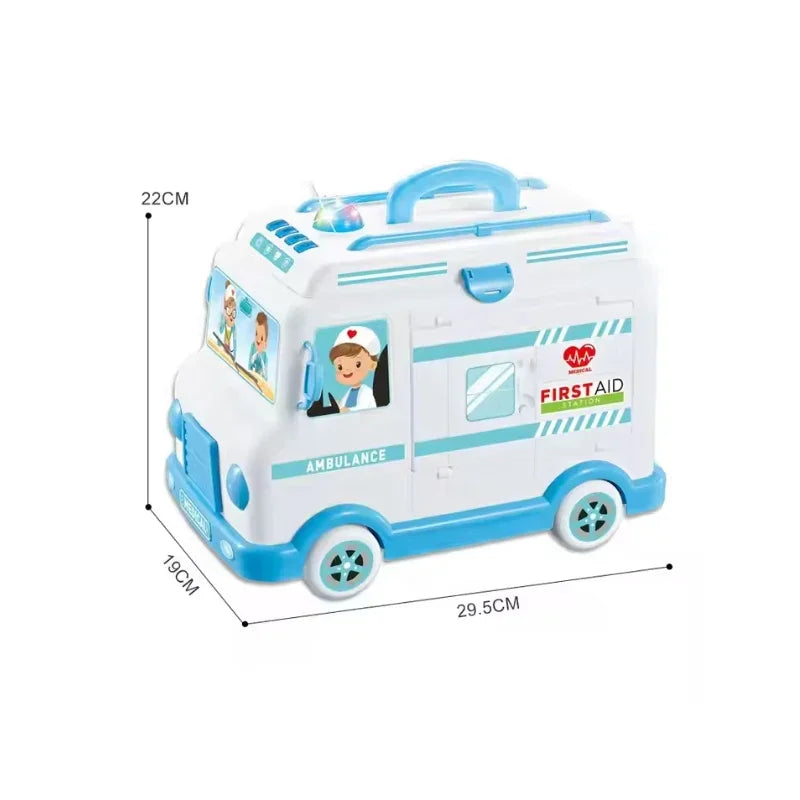 Ambulance Toy Doctor Play Set -Emergency Rescue Vehicle