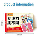 Portable Attention Find the Differences in the Pictures Game Card Set