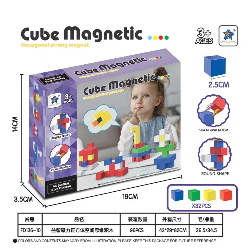 Creative Magnetic Cube Building Block Play Set for Kids