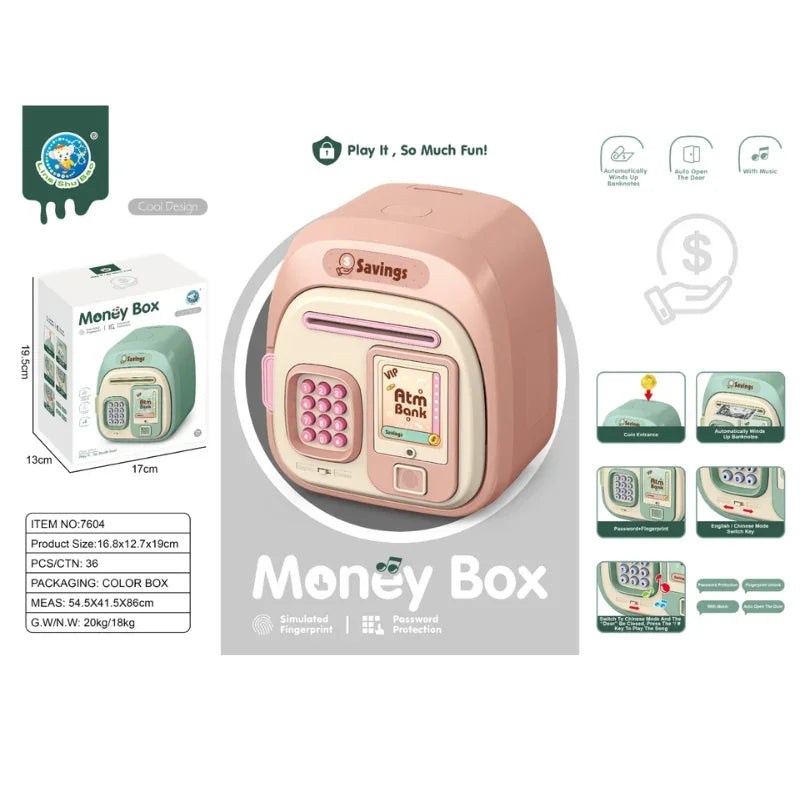 Kids Electronic ATM Money Bank with Password Lock