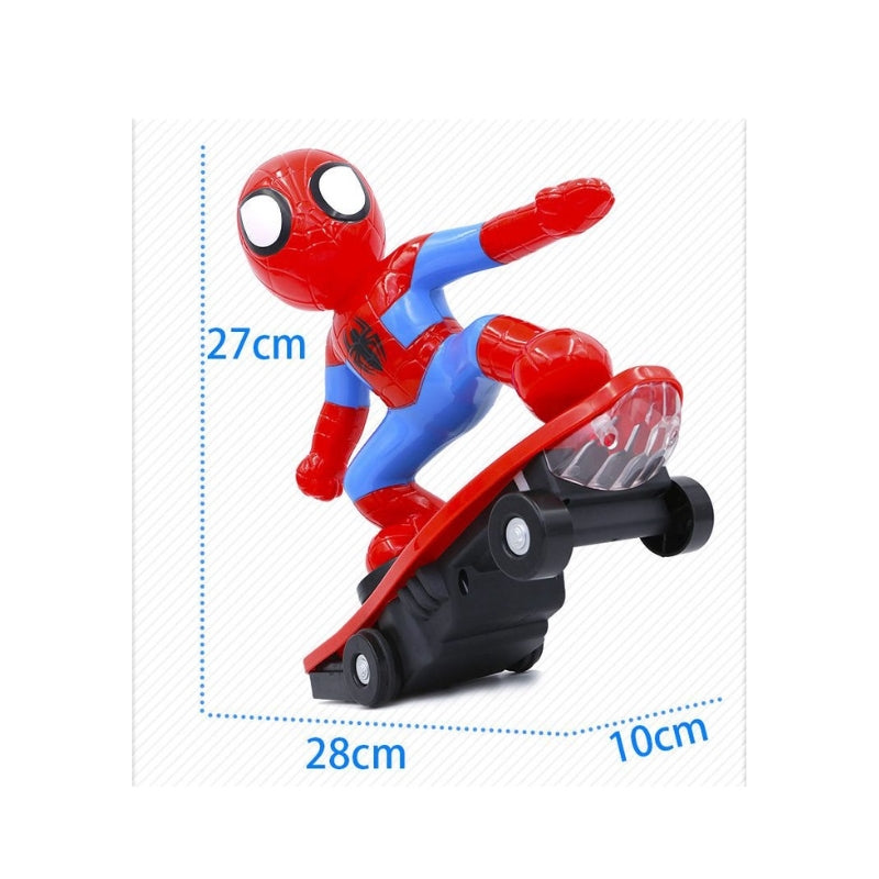 Spider-Man Style Electric Remote Control Stunt Car Toy  for Kids