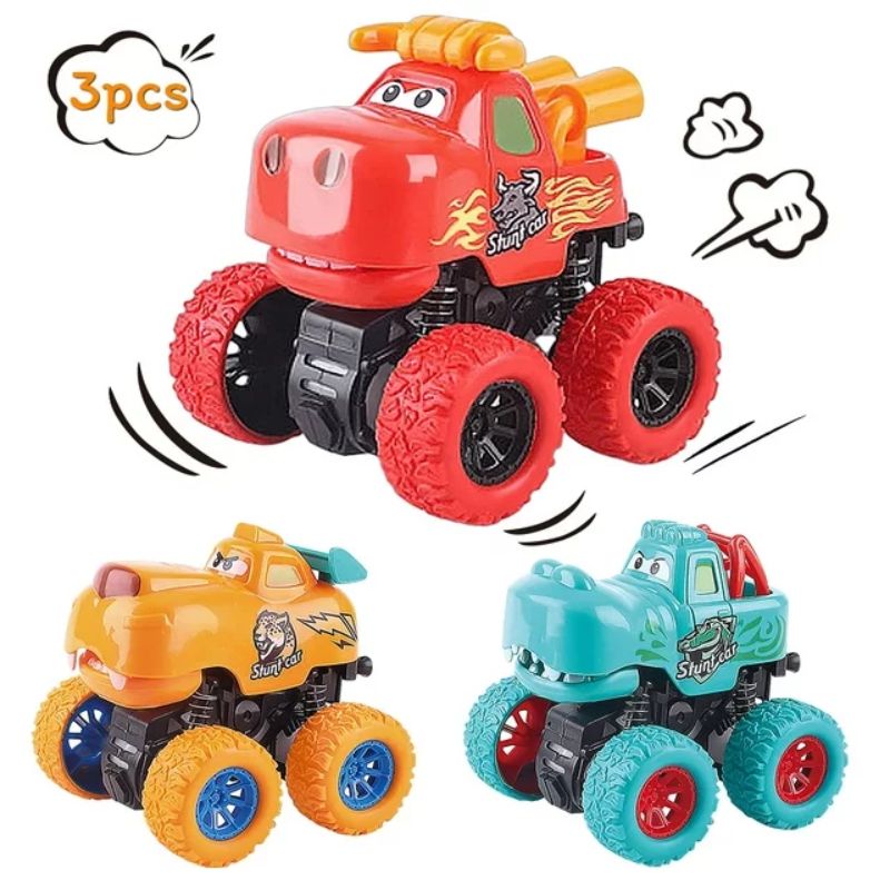 Monster Truck- Friction Powered Toy Cars Push And Go Vehicles For Kids