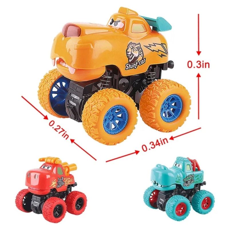 Monster Truck- Friction Powered Toy Cars Push And Go Vehicles For Kids