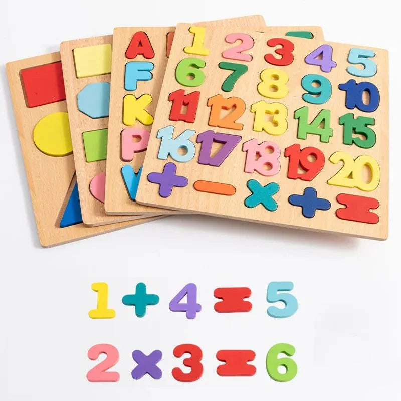 Wooden Puzzle Set For Toddlers