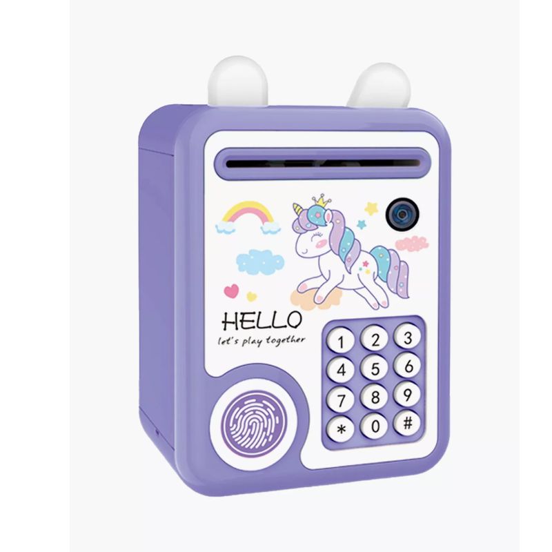 Unicorn Piggy Bank With Fingerprint Lock And Music