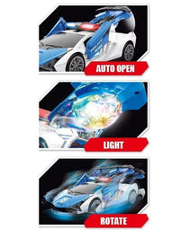 Rotating High Speed Car With Mesmerizing 3D Lights
