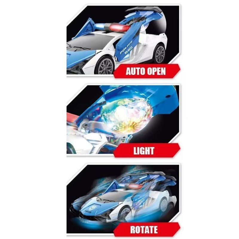 Rotating High Speed Car With Mesmerizing 3D Lights