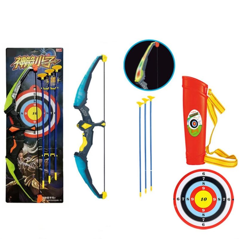 Archery Bow And Arrow Set With LED Flashlight