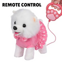 Interactive Remote Control Walking Plush Toy Dog Realistic Wagging Tail