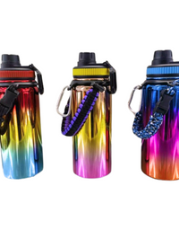 Holographic Stainless Steel Water Bottle (900ml) - Assorted
