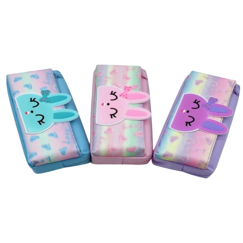 Cute Rabbit Design Pencil Box For Kids - Assorted