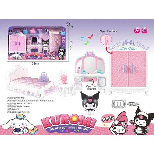 Kuromi’s Magical Melody Dream Set – Light-Up Dollhouse