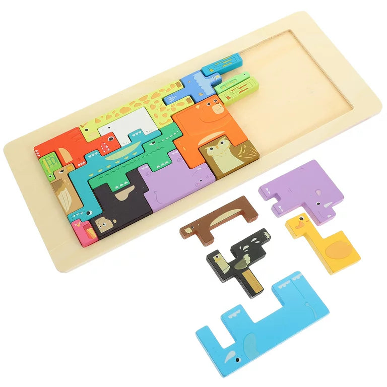 Creative 3D Wooden Animal Puzzle Fun & Entertainment