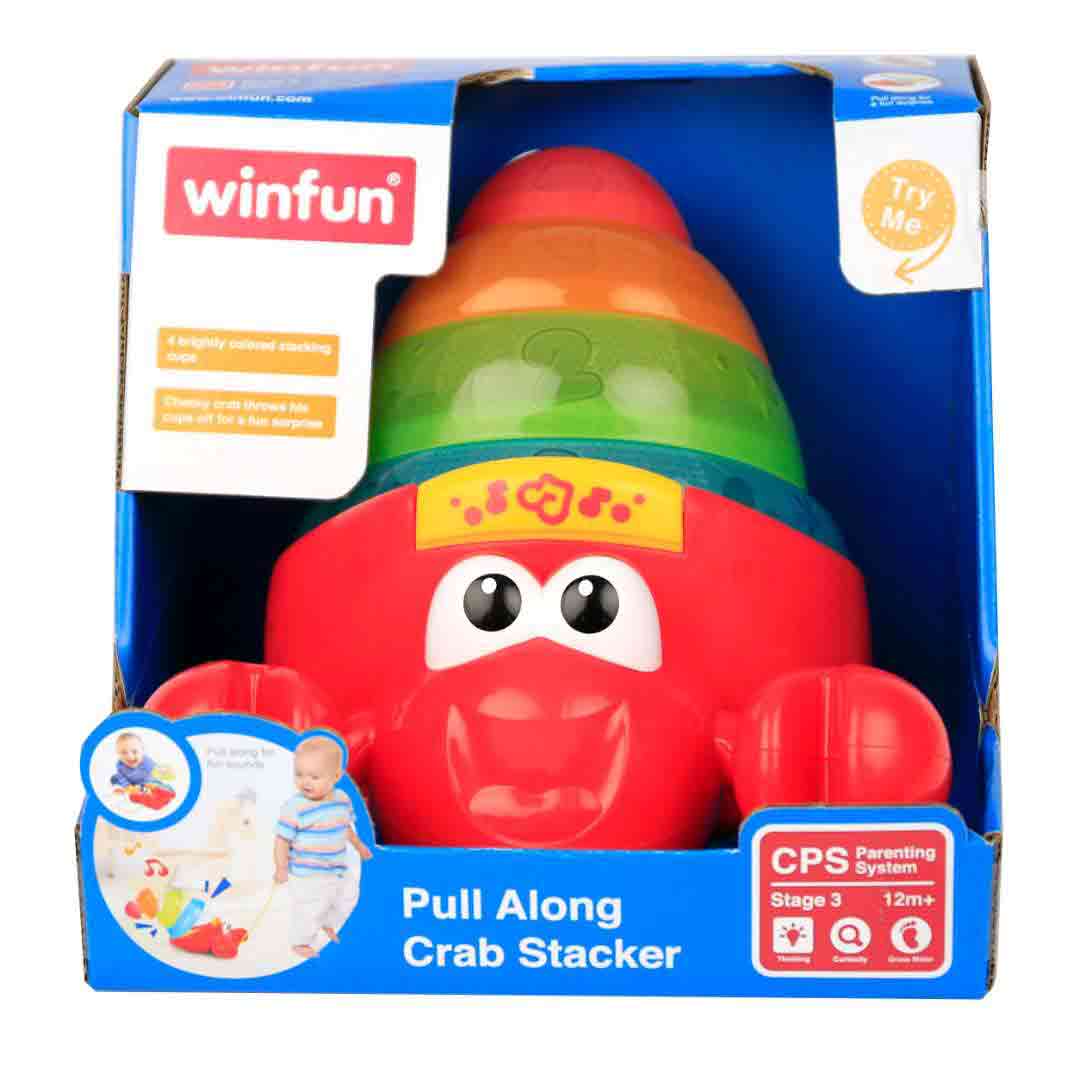 Winfun - Pull Along Crab Stacker Toy For Kids (0747)