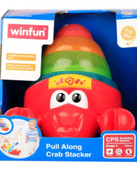 Winfun - Pull Along Crab Stacker Toy For Kids (0747)
