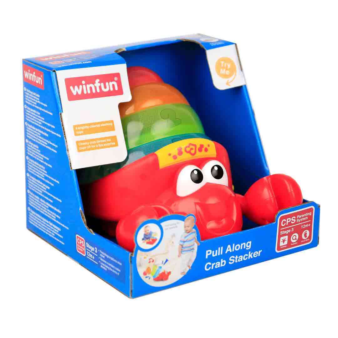 Winfun - Pull Along Crab Stacker Toy For Kids (0747)