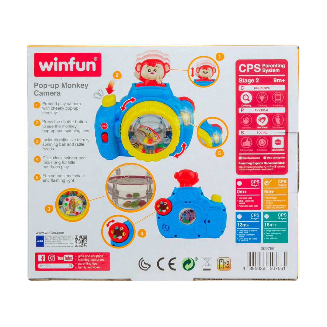 Winfun - Cute Monkey Pop-up Camera Toy For Kids (0766)