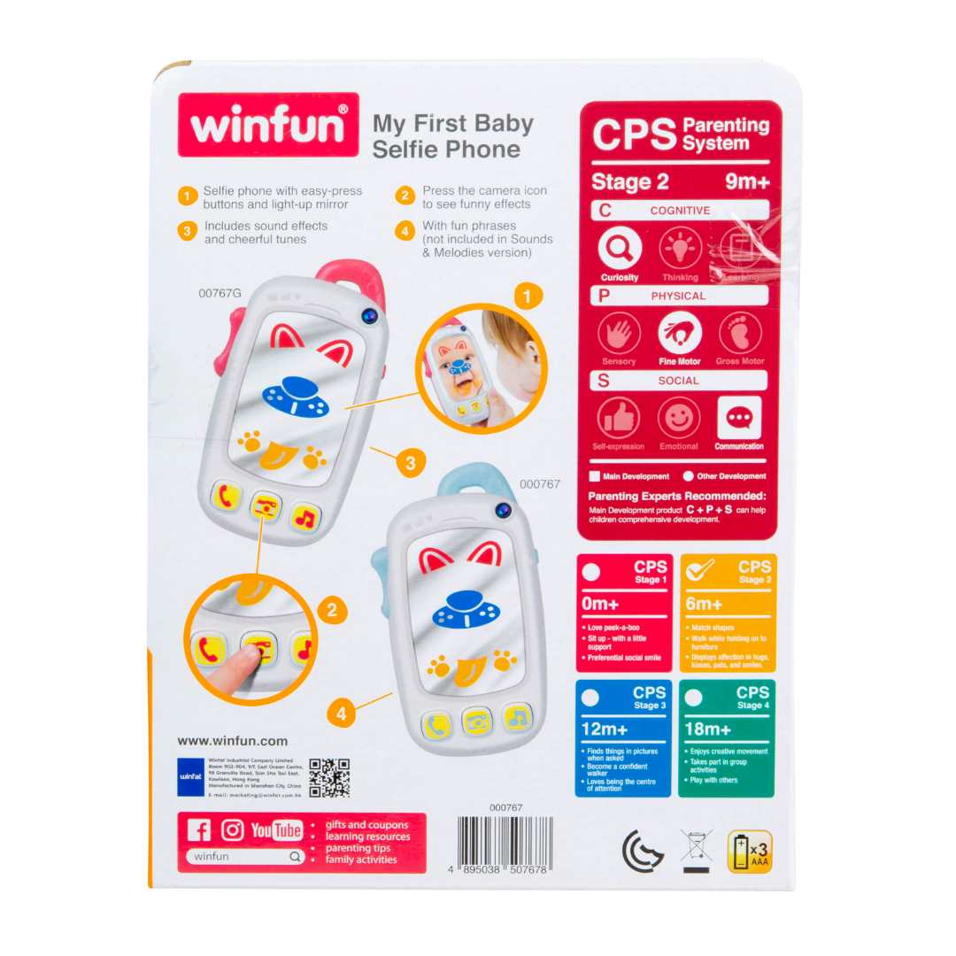 Winfun - Cute Baby Selfie Phone Toy For Kids (0767/0767G)