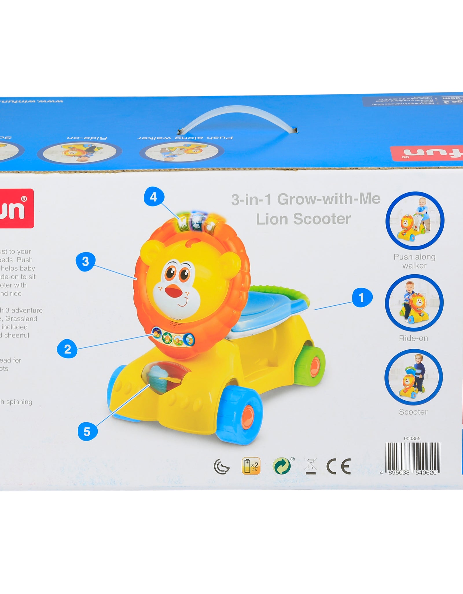 Winfun - 3-in-1 Grow-with-Me Lion Scooter