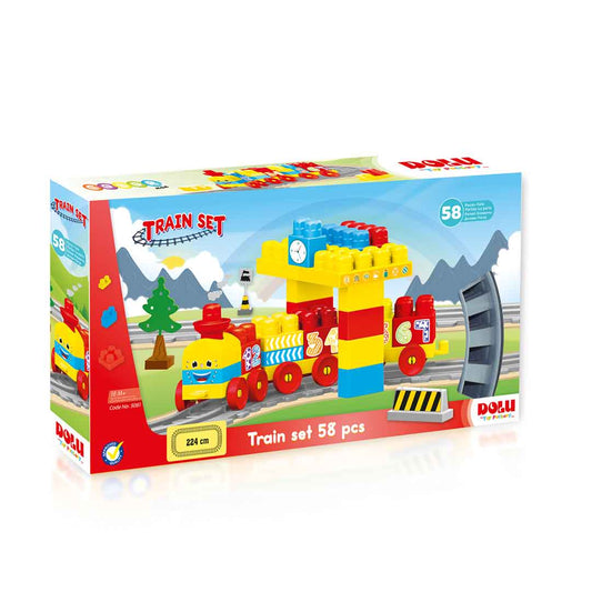 DOLU - Train Set 58 Pcs Blocks