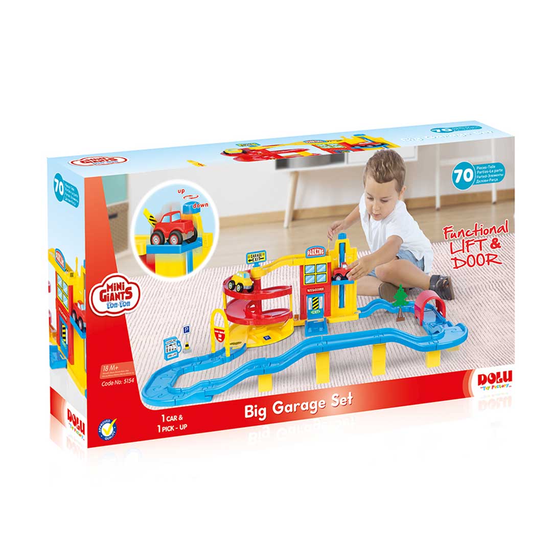 DOLU - Big Garage Vehicle Toy Play Set